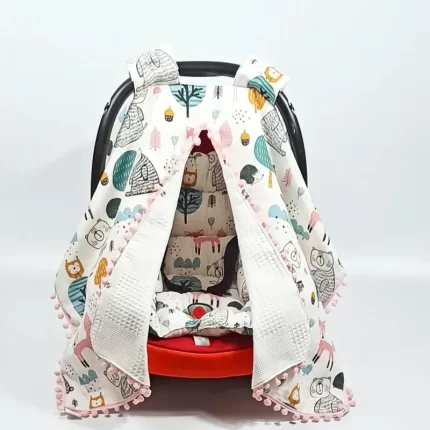 Aras Collection %100 Pamuk Çok Amaçlı Çift Katlı Çift Kullanımlı Müslin Puset Örtüsü Ve Minderi