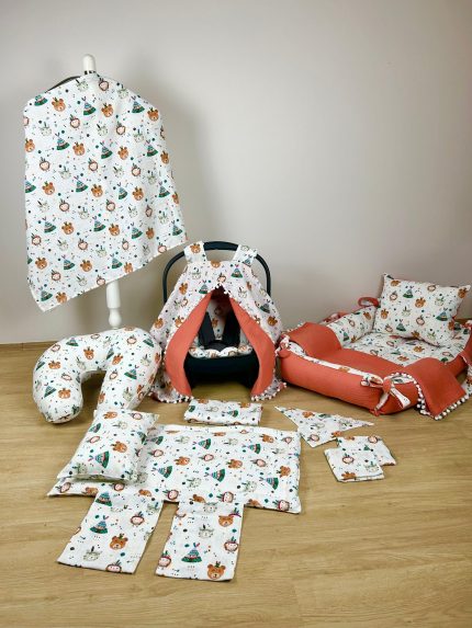 14 Parça %100 Pamuk Çok Amaçlı Çift Katlı Çift Kullanımlı Müslin Yeni Doğan Bebek Seti