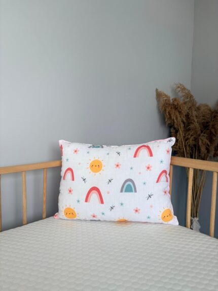 % Pamuk Müslin Baş Yastığı(gök kuşağı)