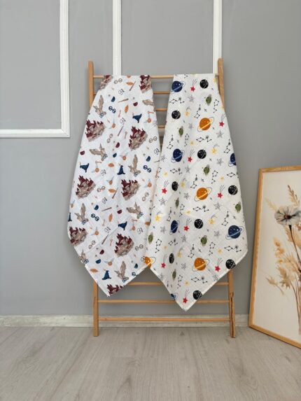 % 100 Pamuk Müslin Kundak 2 Adet 05