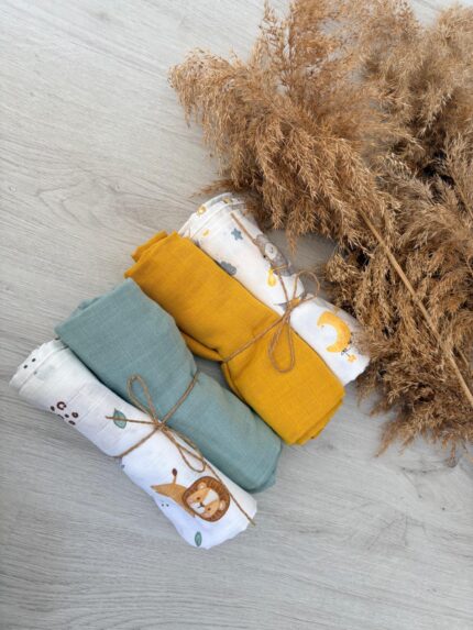 % 100 Pamuk Müslin Kundak 4 adet AR1