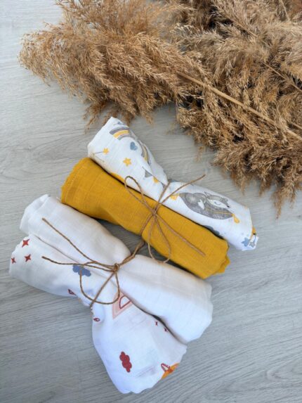 % 100 Pamuk Müslin Kundak 4 adet AR2